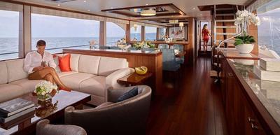 Ocean Alexander 100 skylounge Wine Down <b>Interior Gallery</b>
